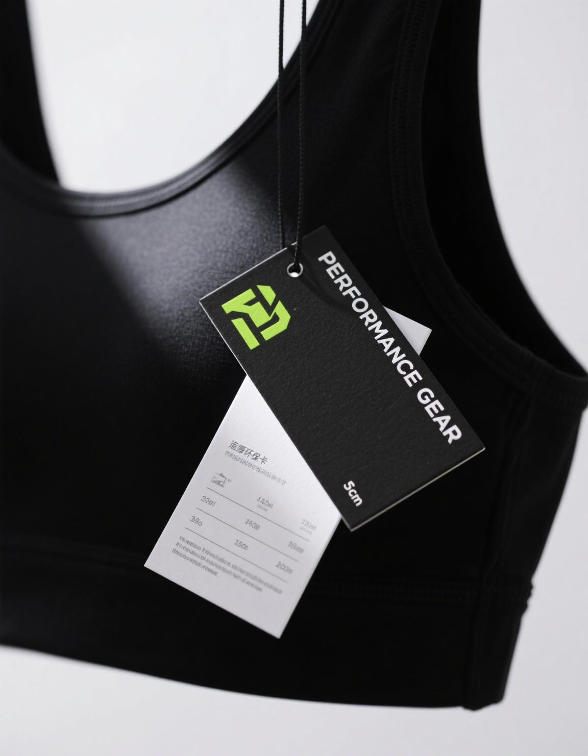 Square hang tags for sportswear packaging